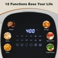 thumbnail image 4 of Air Fryer 6 Quart with Clear Viewing Window, 12-in-1 Functions, Touch Control, Temperature Control, and Nonstick Basket in Beige, 4 of 7