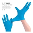 thumbnail image 2 of Guantes de Nitrilo CleanGuard 100pz Azul Mediano, 2 of 8
