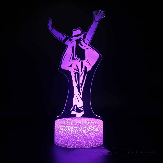 Lámpara nocturna 3D Illusion Michael Jackson Anime Decor
