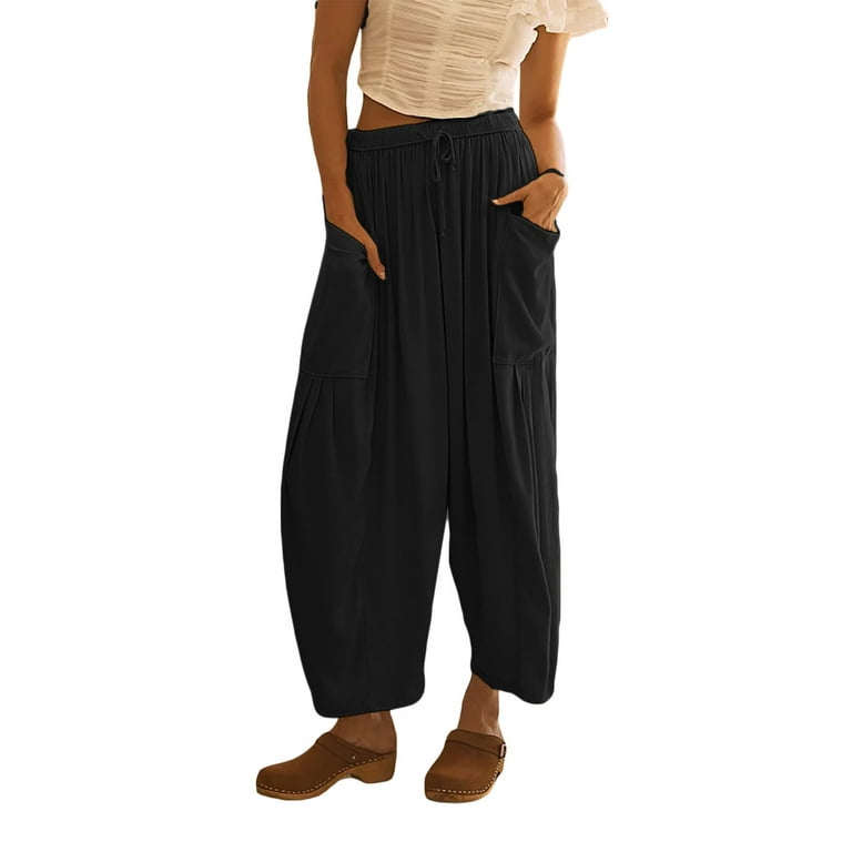 Baggy Harem Pants for Women Wide Leg Capri Pants Vintage Yoga Afghani Indian Aladdin Trouses