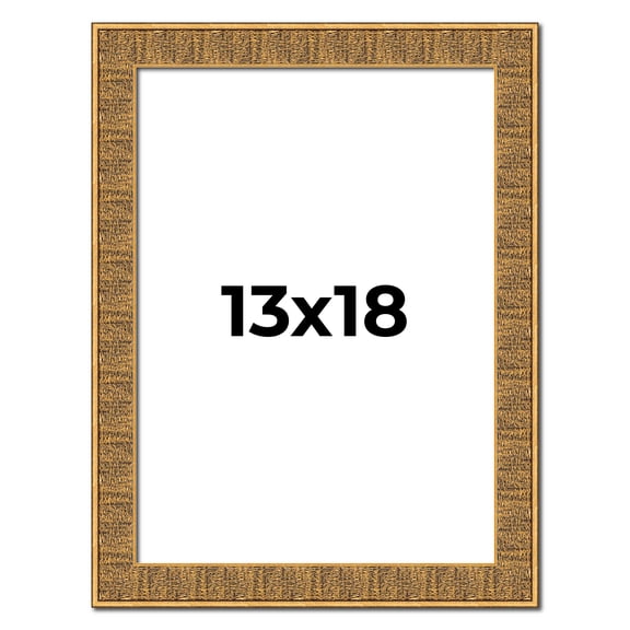 13x18 Frame Black and Gold Distressed Solid Wood Sonoma Picture Frame | 1.625 Inch Moulding Width |