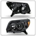 thumbnail image 5 of For 2006-2009 Toyota 4Runner Replacement Black Headlights lamps 06-09 Left+Right, 5 of 7