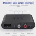 thumbnail image 3 of Receptor de audio Compatible con Bluetooth 5.2 NFC U Disco RCA 3.5 mm AUX Adaptador USB Tmvgtek Para estrenar, 3 of 4