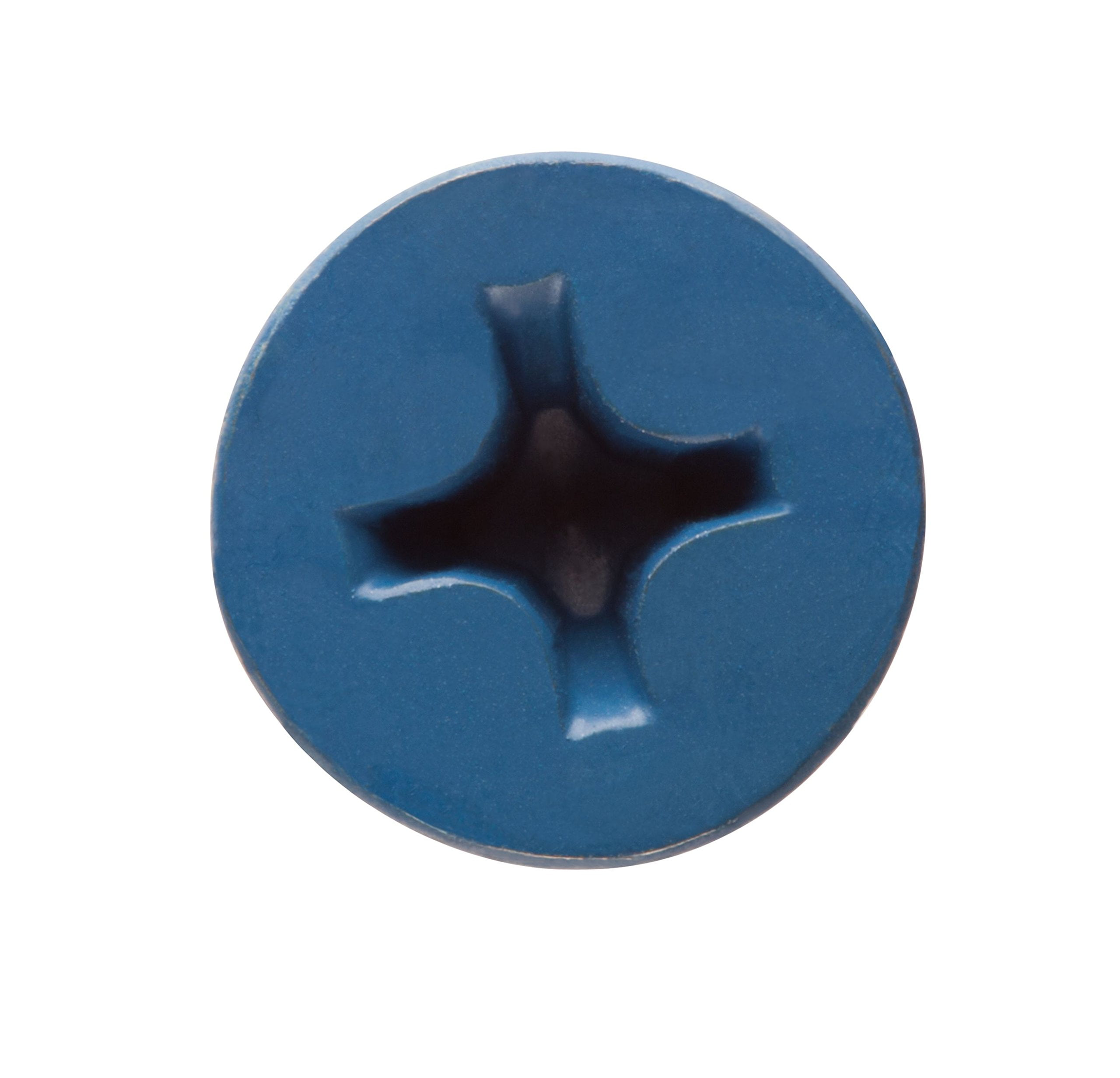 CONFAST 1/4" x 3-3/4" Blue Flat Phillips Concrete Screw Anchor with Drill Bit for Anchoring to Masonry, Block or Brick (100 per Box)