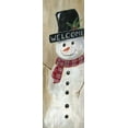 thumbnail image 2 of Nan 11x24 White Modern Wood Framed Museum Art Print Titled - Welcome Snowman, 2 of 4
