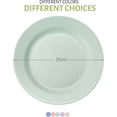 thumbnail image 3 of Juego de 5 platos de plástico reutilizables, aptos para lavavajillas y microondas, no tóxicos, sin BPA, platos irrompibles para viajes, picnic, camping o uso diario, 25 cm, 3 of 5