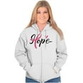 thumbnail image 5 of Hope Breast Cancer Awareness Ribbon Zip Hoodie Sweatshirt Women Brisco Brands L, 5 of 6