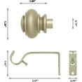 thumbnail image 4 of Standard Decorative Curtain Rods for window 30 to 126,3/4 inch Adjustable Curtain Rods，Heavy Duty Drapery Rods，Nickel, 4 of 5