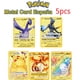 thumbnail image 2 of Cartas de Pokémon de hierro, cartas brillantes de Metal dorado, Pikachu, Mewtwo, Charizard, Vmax, colección de juegos, regalos de Metal de Anime, 5 unidades Fivean unisex, 2 of 2