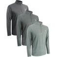 thumbnail image 1 of Pack de 3 jerséis Jumgear-life para hombre con cierre en cuarto, gris M, 1 of 6