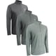 thumbnail image 1 of Pack de 3 jerséis Jumgear-life para hombre con cierre en cuarto, gris M, 1 of 6