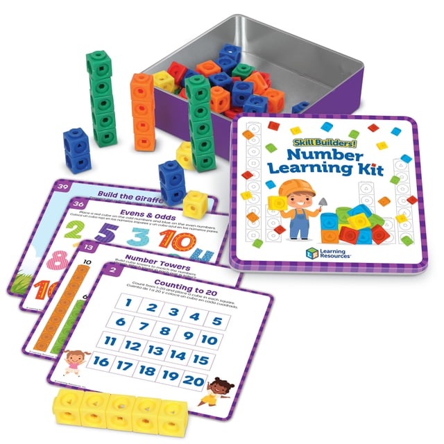 Learning Resources Skill Builders! Number Learning 71-pc Kit - Preschool Learning Activities, Manipulatives for Kids, Gifts for Kids Ages 4+