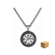 thumbnail image 1 of Collar Vegvisir Con Brújula De Runas Acero Inoxidab Lab.G, Plata Negro, 1 of 5