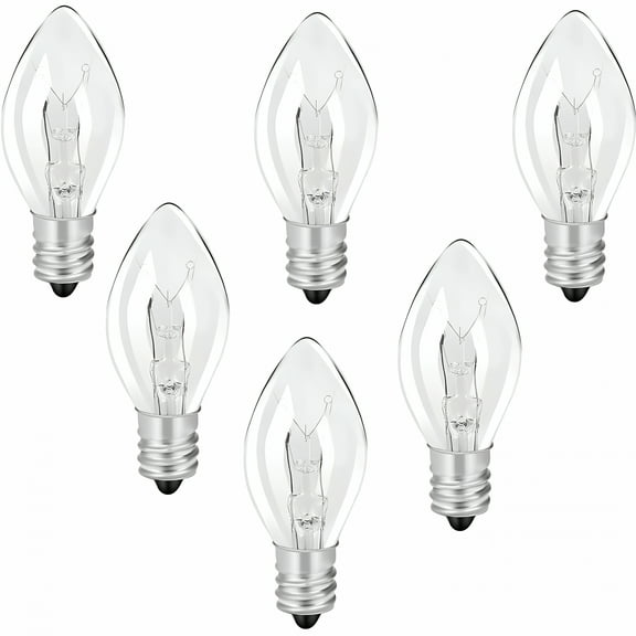 AUQ 7W Incandescent Clear Decorative Light Bulbs,Multipurpose (12 Pack)