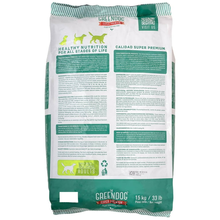 The Green Dog: Super Premium: Adult Regular Bite - 33 Lb Bag Dog