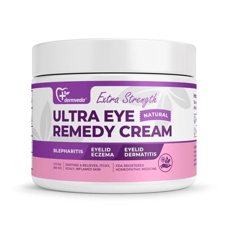 Dermveda Extra Strength Eye Cream – Homeopathic Treatment for Eyelid Dermatitis & Eczema, 2 fl oz