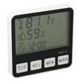 thumbnail image 3 of Ouitble Termómetro Higrómetro Interior, Pantalla LCD, Medidor De Humedad Y Temperatura Inteligente Digital, Monitor con Función De Despertador, 3 of 14
