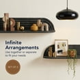 thumbnail image 4 of Black Floating Wall Shelf Set of 2, Wall Mounted Rustic Farmhouse Solid Wood Shelves - Modern for Bedroom, Bathroom, Living Room, Kitchen Decor & Storage, 4 of 8