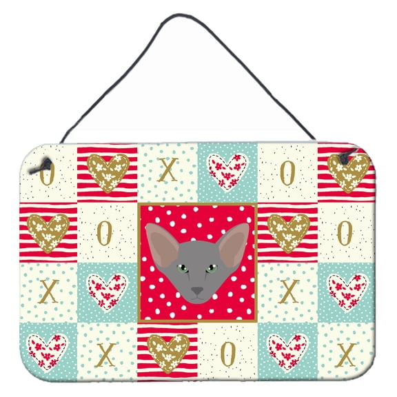 Carolines Treasures CK5143DS812 Oriental Shorthair Cat Love Wall or Door Hanging Prints 8x12 multicolor