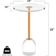 thumbnail image 3 of Acrylic End Table, Round Modern Side Table, Clear Table with Metal Support Base for Office Living Room, Bedroom, Easy Assembly, 14”D*14”W*22”H, 3 of 7