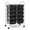 Black, variant on 10-Drawer Utility Rolling Storage Cart with Metal Tabletop & Metal Frame, Drawer Organizer with Wheels,Multicolor