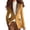 Yellow, variant on Women's Velvet Blazer, Pocketed Notched Lapel Long Sleeve Suit Jacket, Patchwork Leopard Print Trim Button Blazer for Formal Office Wear Yellow XL