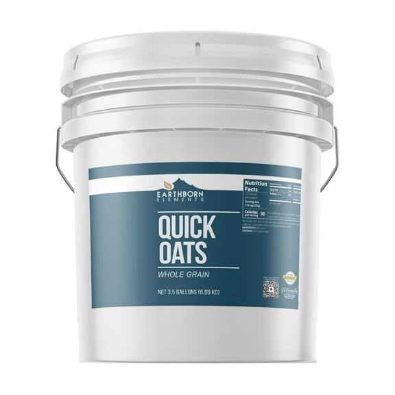 Earthborn Elements Quick Oats 3.5 Gallons, Bulk Size, Quick Breakfast, Whole Grain Oats