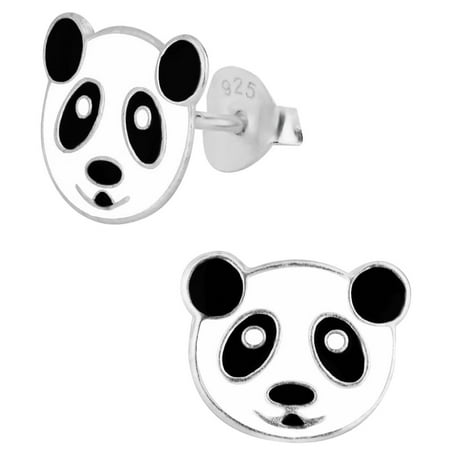 Penny Piper Hypoallergenic Sterling Silver Panda Bear Stud Hypoallergenic Sterling Silver Panda Bear Stud Earrings For Kids Nickel Free