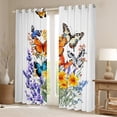 thumbnail image 2 of Manfei Spring Garden Floral Curtains Pack of 2 (42x84 Each), Farmhouse Butterfly Curtains Blackout, Vintage French Style Bedroom Curtains, Curtains and Drapes Home Decor, 2 of 6