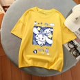 thumbnail image 3 of Sanrio Cinnamoroll Multicolor Graphic T Shirts Girl Gothic Y2k Top Aesthetic Harajuku Summer New Oversized T Shirt Women Clothes, 3 of 22