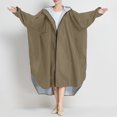 thumbnail image 2 of SHIXIAOO Poncho de Pluie pour Adultes Unisexe Long Imperméable Extérieur avec Capuche Matériau PU Léger à la Mode pour Cyclisme Randonnée Voyage Veste Décontractée pour Femmes Grande Taille Gilet Femme Veste à Capuche Automne, 2 of 4