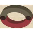 thumbnail image 1 of Ahgly Company Machine Washable Indoor Rectangle Transitional Brown Red Area Rugs, 4' x 6', 1 of 7