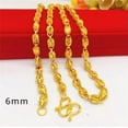 thumbnail image 5 of QQTDFG 3 Types 24K Yellow Gold Plated Fashion Eyes Chains Necklace for Men Women 24"-4mm 24" 17g, 5 of 9