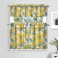 thumbnail image 2 of Kitchen Curtains 36 Inch Short - 3 Panel Set Lemon Print, Rod Pocket Window Curtains 100% Polyester, Cute Fruit Valance for Farmhouse, Cafe, Living Room, Bedroom, Easy Wash, 2 of 6