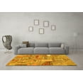 thumbnail image 3 of Ahgly Company Indoor Rectangle Patchwork Yellow Transitional Area Rugs, 6' x 9', 3 of 4