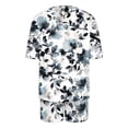 thumbnail image 4 of Maqroz Pajama Sets for Women 2 Piece Soft Sleepwear Short Sleeve Top and Shorts 2 Piece Loungewear Floral Print Nightwear with Pockets Comfortable Breathable Pjs Sets Casual Home Wear, 4 of 7