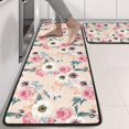thumbnail image 2 of Kitchen Rugs Sets Of 2,Pioneer Flower Floral Print Pattern Anti Fatigue Kitchen Mat Rugs Non Slip Washable,Decorative Kitchen Floor Mats for Kitchen,Sink,Laundry,17"x47"+17"x47", 2 of 5
