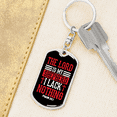 thumbnail image 6 of I Lack Nothing Psalm 23:1 Stainless Steel or 18k Gold Premium Swivel Dog Tag Keychain, 6 of 16