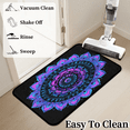 thumbnail image 6 of CURLYOOT Vintage Mandala Flower Front Door Mat, Washable Non-Slip Door Mat, Indoor Outdoor Floor Mats Absorbent Welcome Doormat for Entrance 20" x 30", 6 of 8