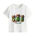 thumbnail image 4 of Virmaxy (2-14 Years Old)Pickle Letter Printed Shirt For Toddler Boys Girls Casual Printed Gherkin Pattern T-Shirt Kids Spring Summer Loose Short Sleeve Crew Neck Top White-4 9 Years, 4 of 4