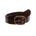 thumbnail image 2 of Nail Head Riveted Studs with Grommets Oval Vintage Leather Casual Belt, 2 of 5