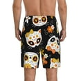 thumbnail image 2 of Balery Cat Skulls and Flowers Men's Cotton Knit Pajama Shorts Waistband & Pockets,Short Pajama Pants-X-Large, 2 of 8