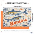 thumbnail image 6 of Yayeee Doormat for Indoor Entrance 32" x 20" Non Slippery Floor Rug, Blue Sardines Pattern, 6 of 8