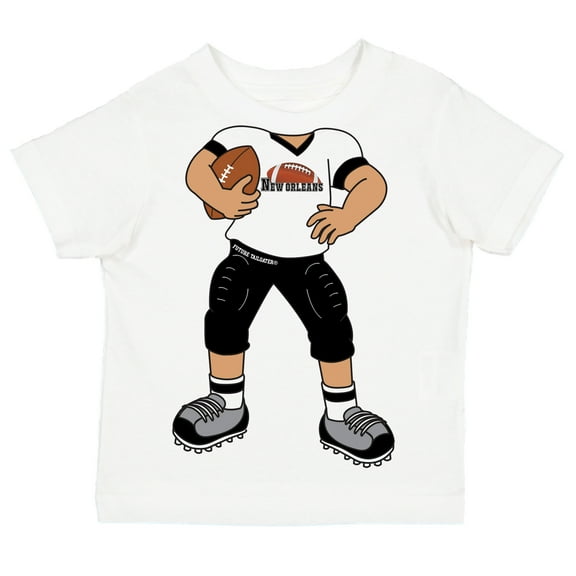 Future Tailgater Heads Up! Football Player Infant Toddler Youth T-Shirt for New Orleans Fans