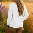thumbnail image 5 of Horkkom V Neck Sweaters for Women Solid Color Work Pullover Knit Sweater Loose Casual Trendy Tops S, 5 of 6