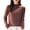 Coffee, variant on Brondbend Sweaters for Women Trendy Knit Tops for Women Fall Crewneck Long Sleeve Solid Color Top Slim Fit Thick Pullover Winter Comfortable Party Dating Warm Top,Beige