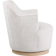 thumbnail image 5 of Meridian Furniture Clarita Cream Boucle Fabric Swivel Accent Chair, 5 of 9