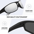 thumbnail image 4 of Gafas de Sol Deportivas Polarizadas Ofwin UV400 Plateadas Espejadas, 4 of 6