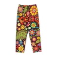 thumbnail image 4 of Naloa Hippie Peace Love Print Women’s Ultra-Soft Comfy Pajama Lounge Pants with Pockets & Drawstring, 4 of 8