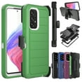 thumbnail image 5 of NIFFPD Samsung Galaxy A53 5G Case with Screen Protector Tough Rugged Shockproof Protective Phone Case with Belt-Clip Holster Green&White, 5 of 6